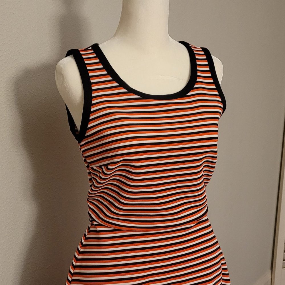 Retro Dance Swing Dress, Heavy Stretch Stripes - Picture 4 of 5